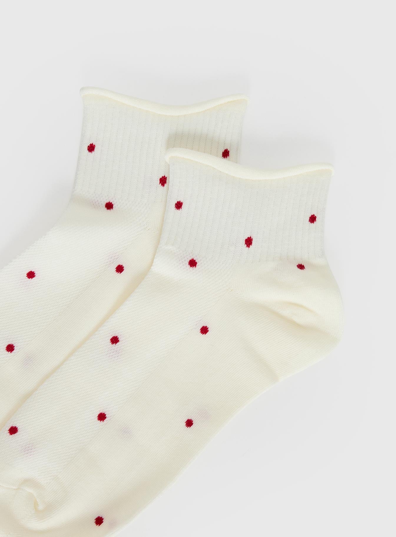 Vesira Frill Socks Cream Polka