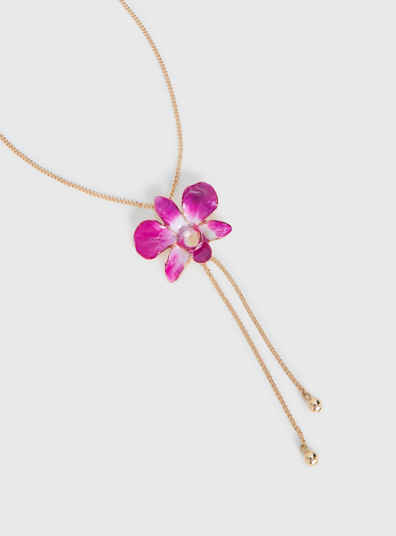 Nowah Orchid Necklace Gold