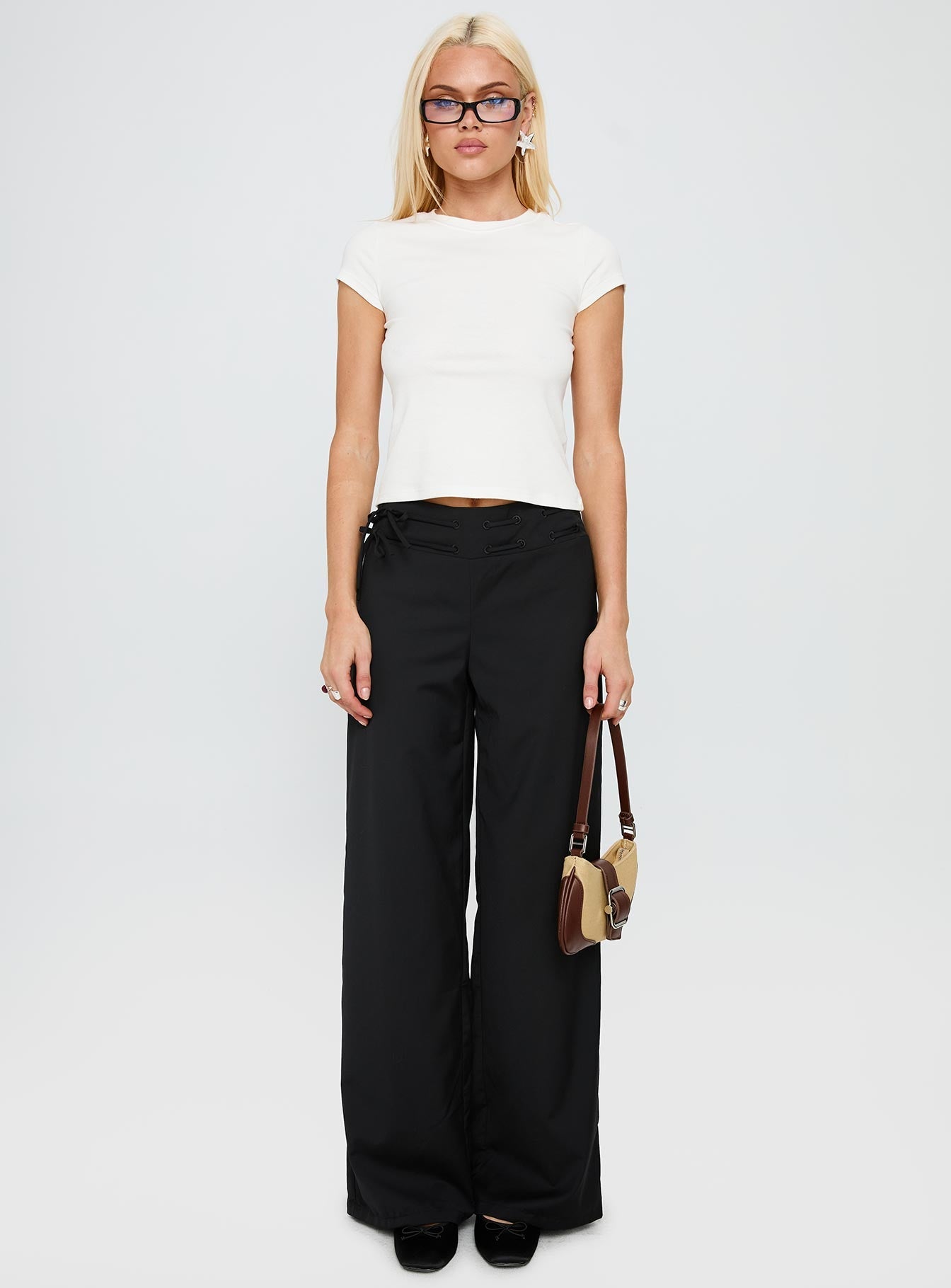 Just Have Fun Wide Leg Pant Black