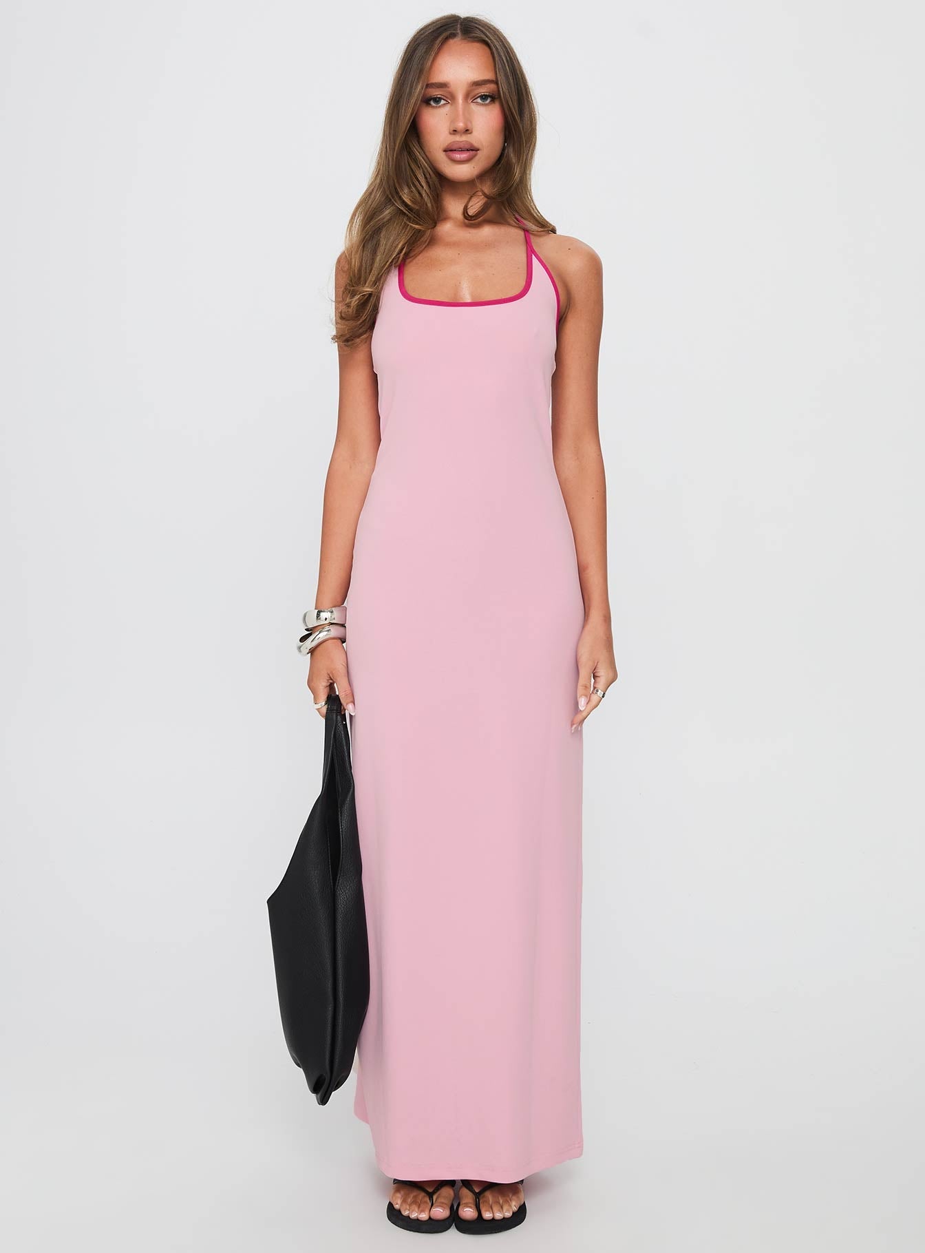 Teisha Halter Maxi Dress Pink