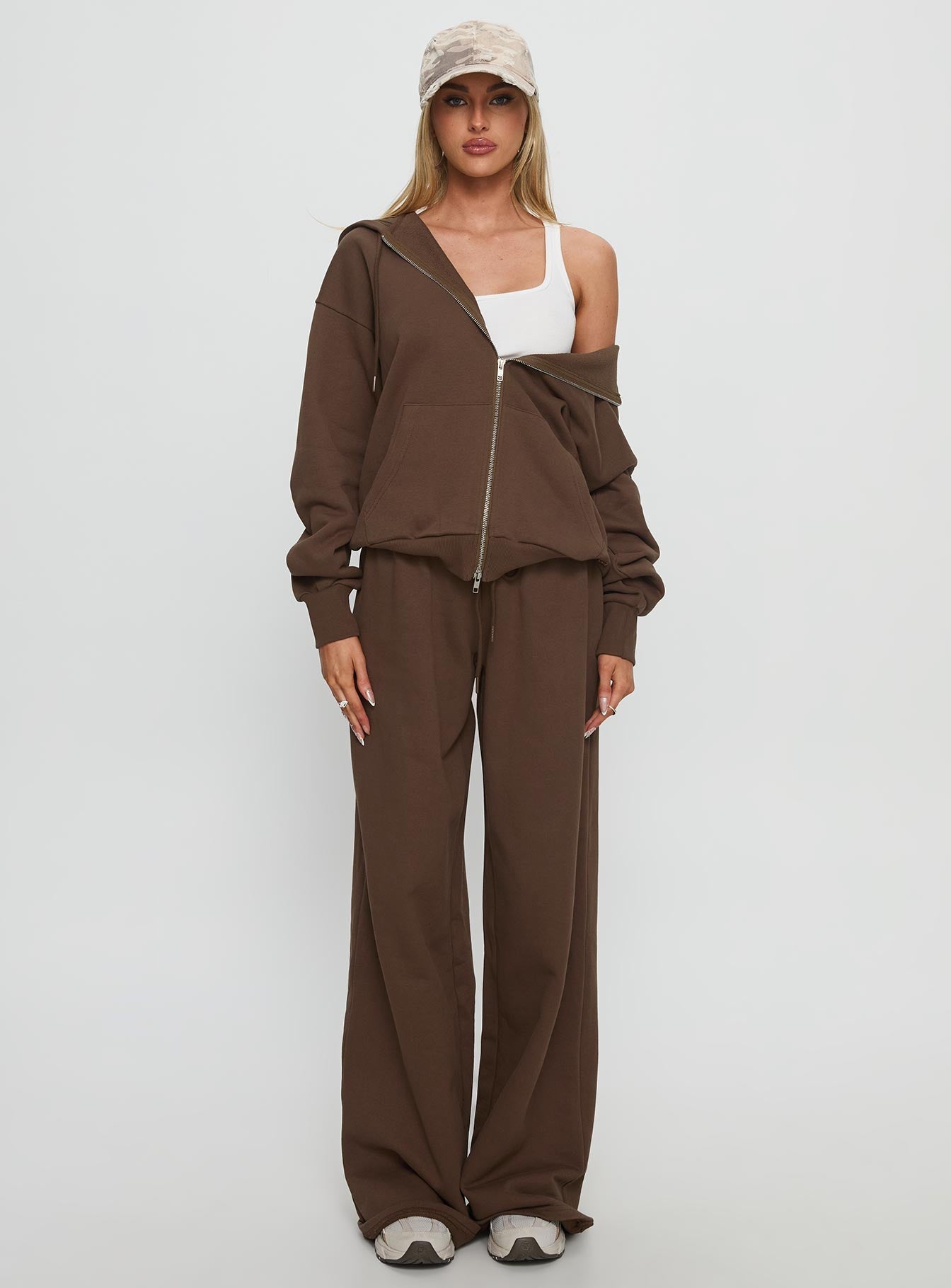 All Day Straight Leg Sweatpants Chocolate Brown