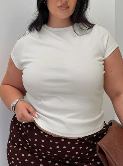 Baseline Longline Rib Top White Curve