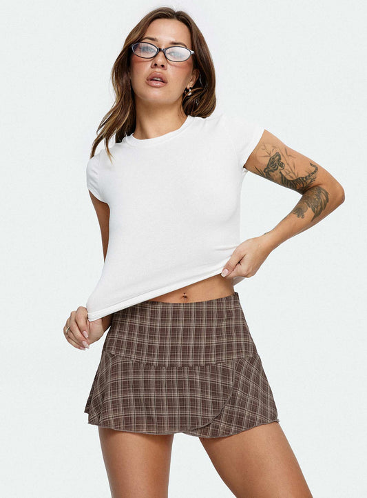 Sonsie Mini Skirt Multi Check