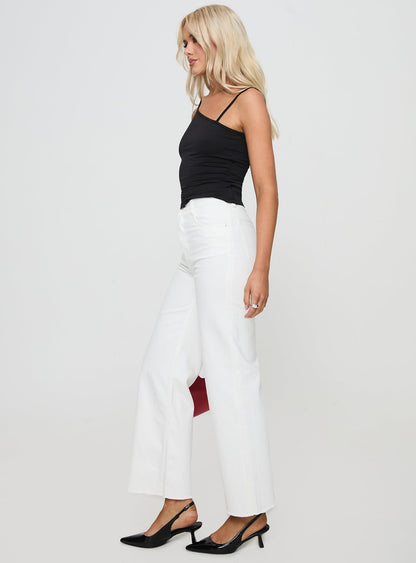 Fawcett High Rise Straight Leg Jeans White