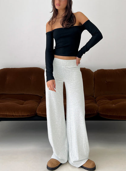 Ascenda Straight Leg Track Pant Grey Marle