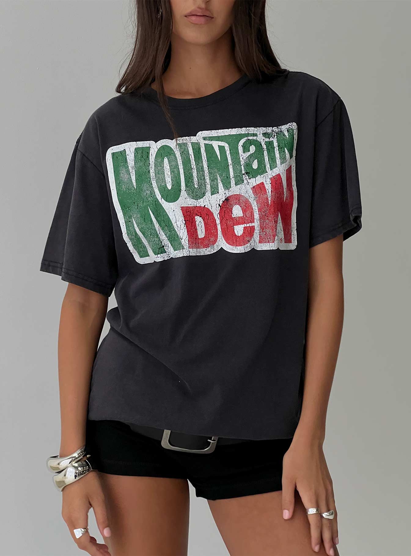 Mountain Dew Oversized Graphic Tee Black