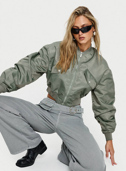 Thalya Bomber Jacket Green
