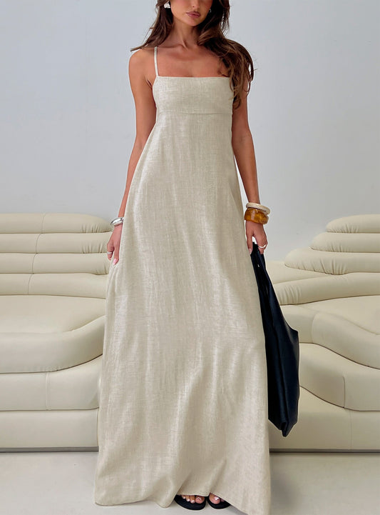 Solie Tie Back Maxi Dress Natural