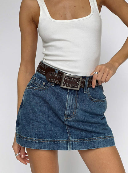 Gazelle Denim Skort Mid Wash