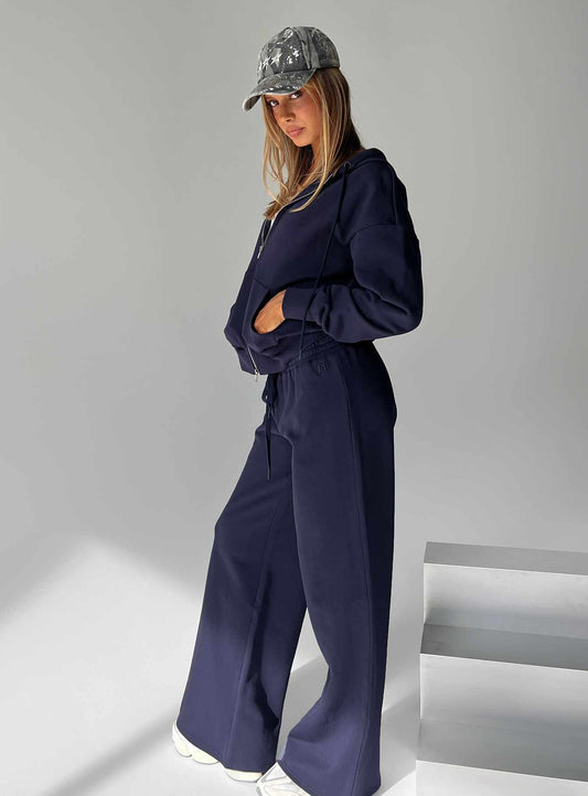 Summits Flared Track Pants Navy