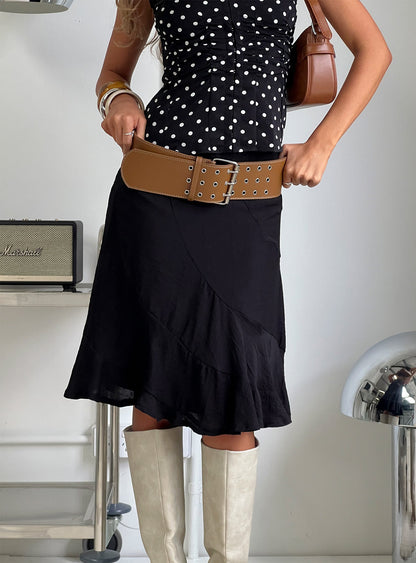 With Kindness Midi Skirt Black