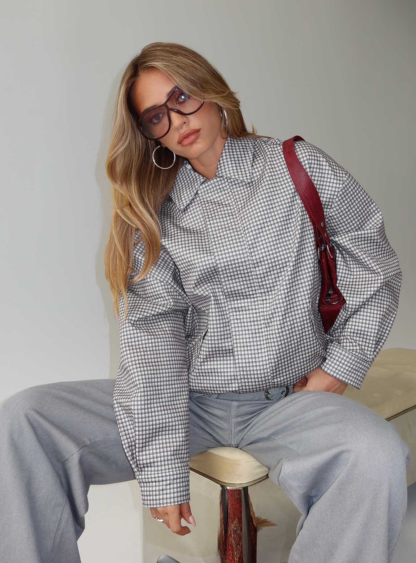 Kenny Bomber Jacket Cream Check