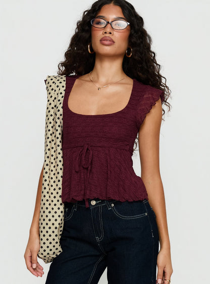 Auroraah Frill Top Cherry