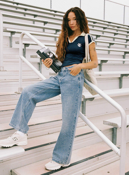 Serenitia Mid Rise Straight Leg Jeans Light Wash Tall