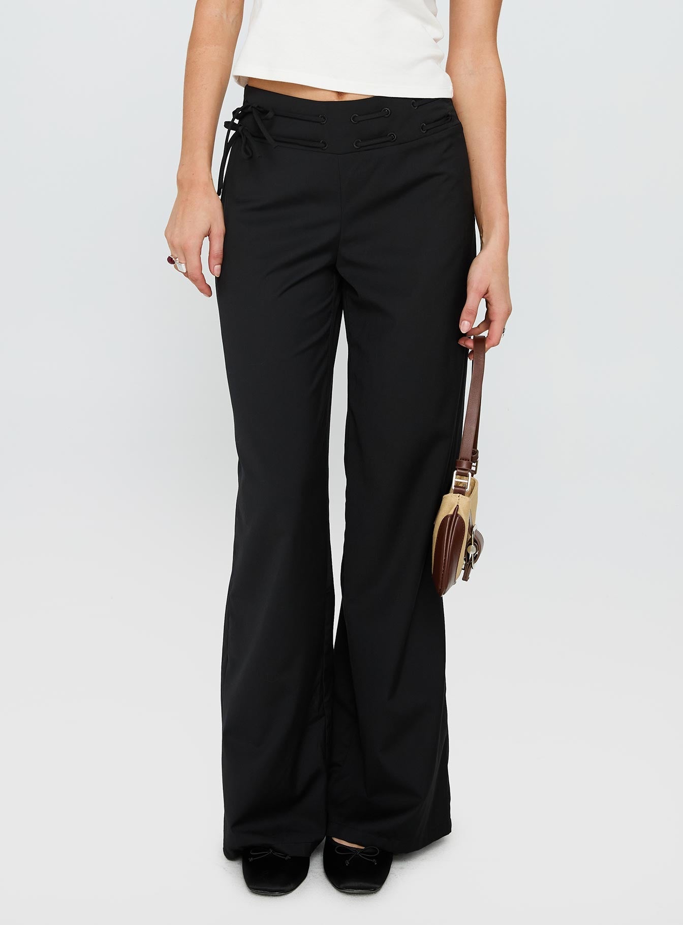 Just Have Fun Wide Leg Pant Black