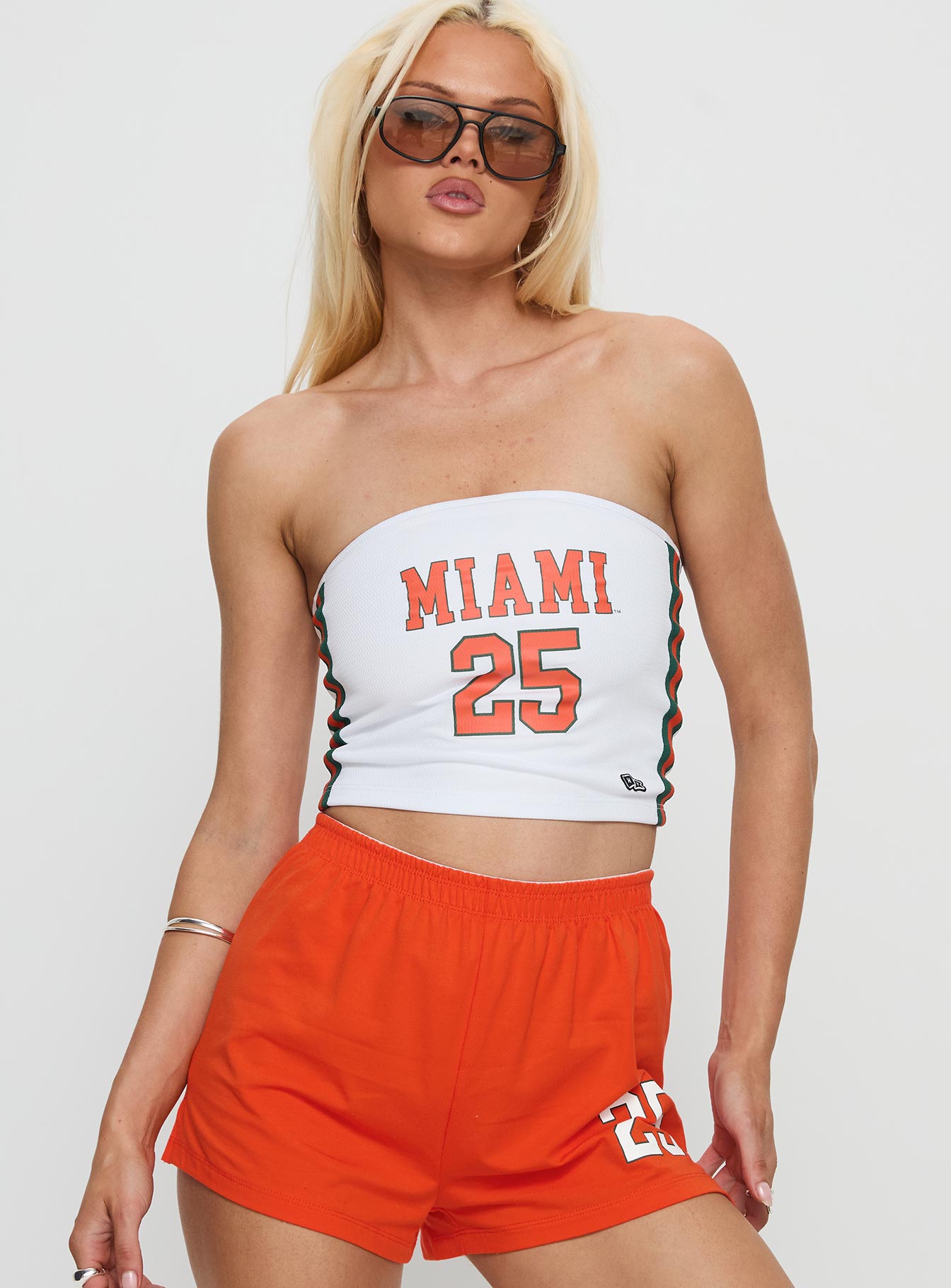 Miami Jersey Tube Top White