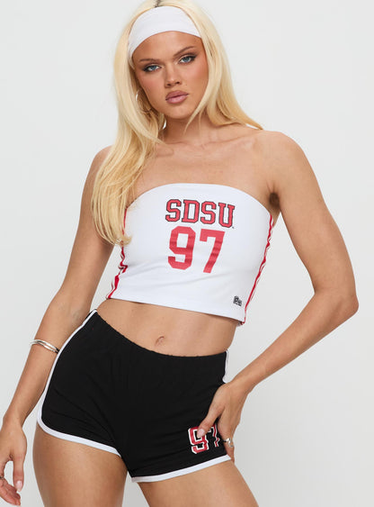 SDSU Jersey Tube Top White