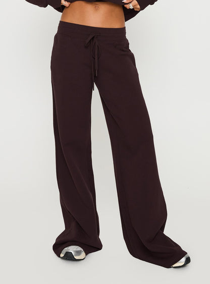 Dodie Wide Leg Pants Washed Brown