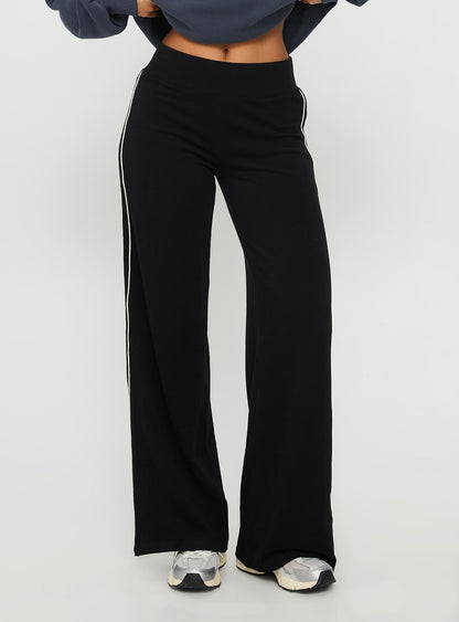 Ascenda Straight Leg Track Pant Black