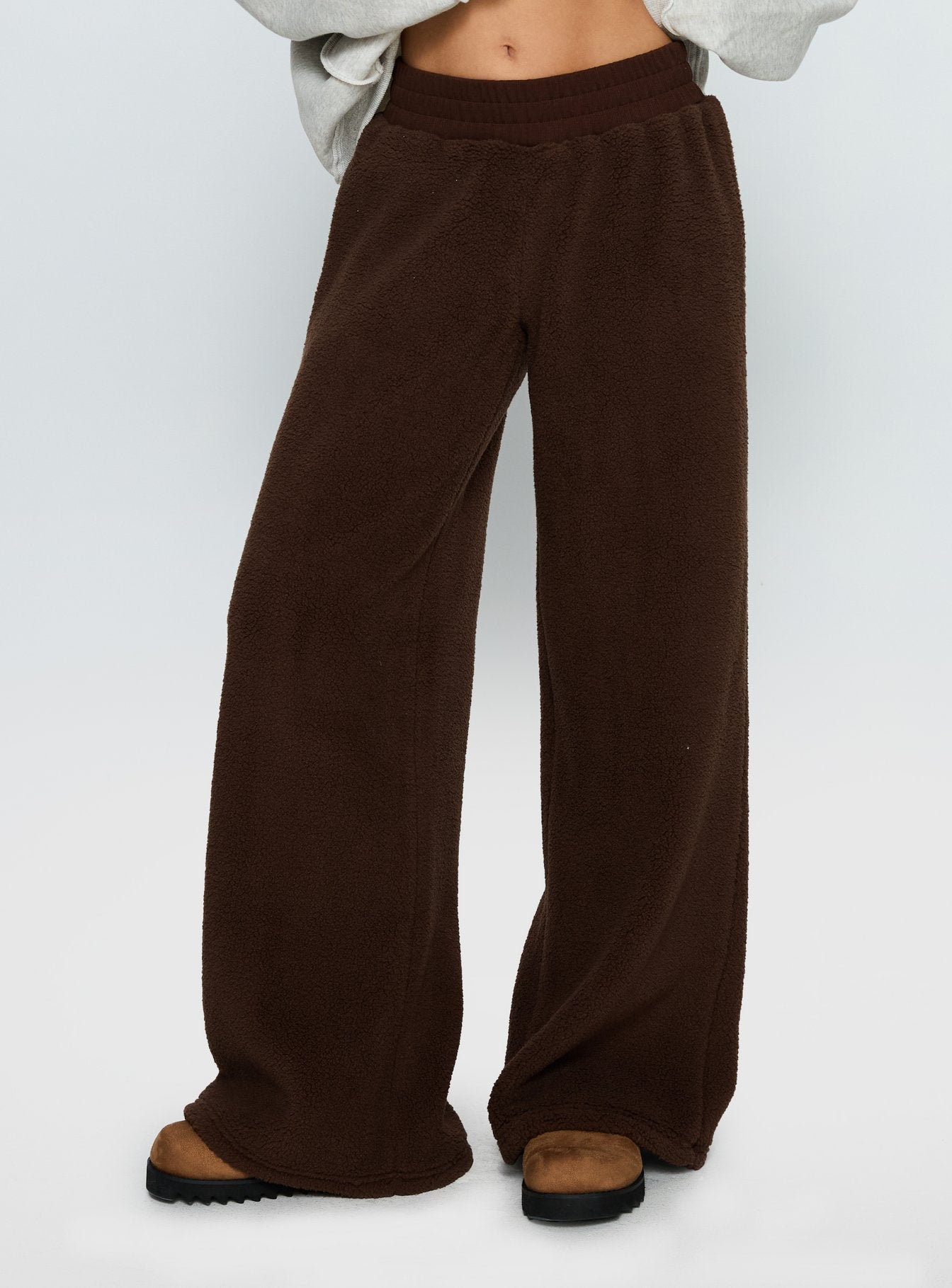 Siberia Fleece Track Pant Chocolate Brown