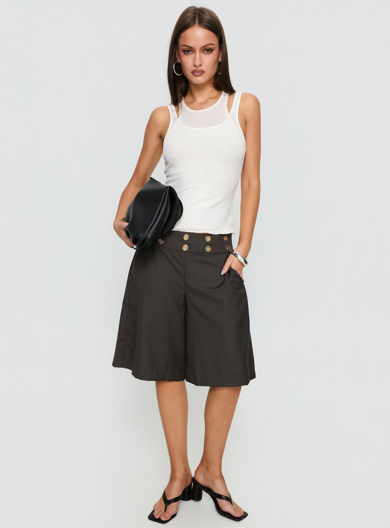 Teza Eyelet Jorts Grey