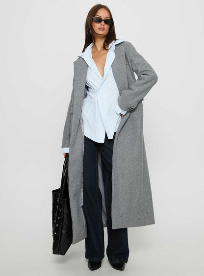 Lovergirl Longline Coat Grey