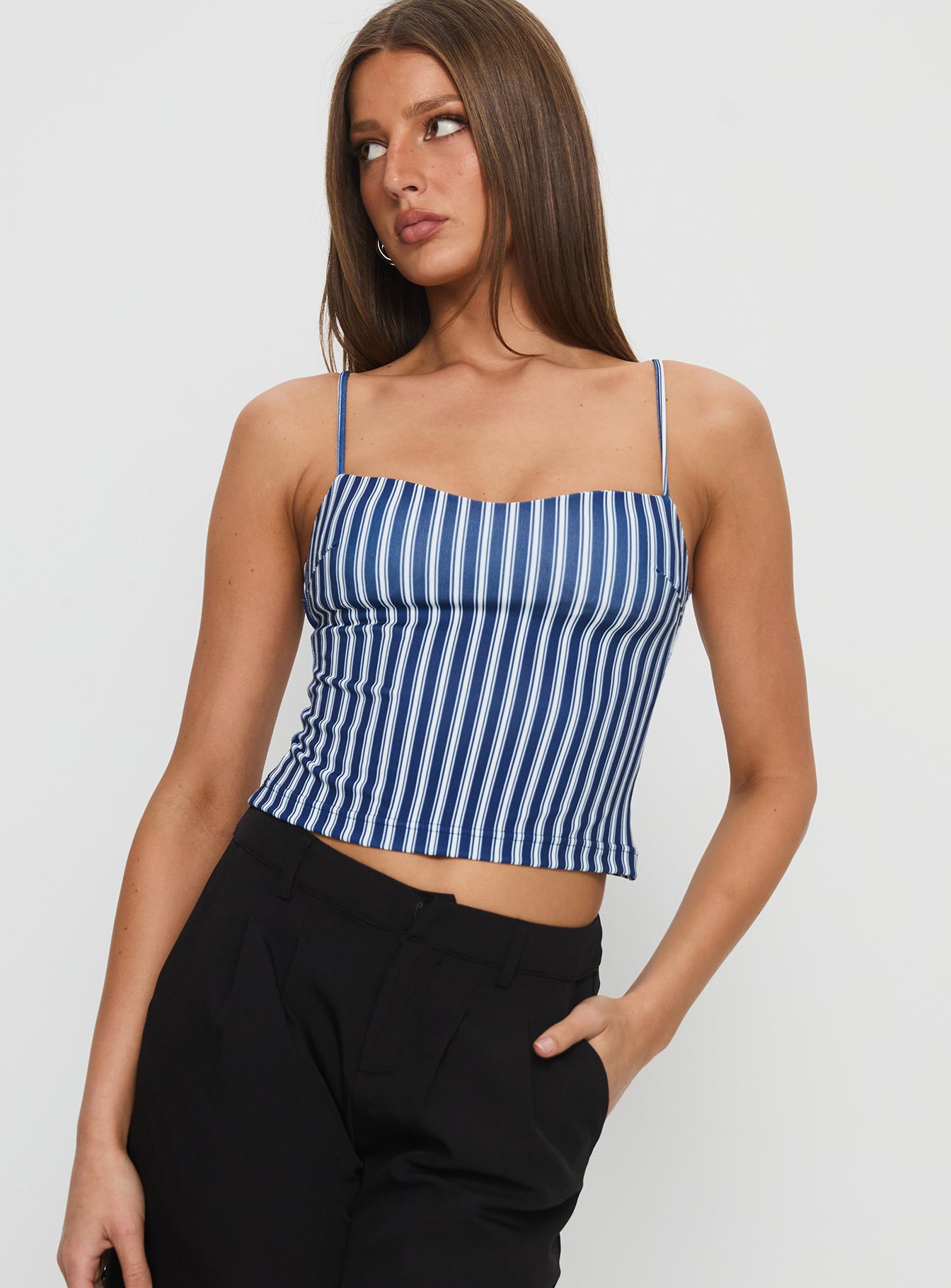 Evanda Top Blue Stripe