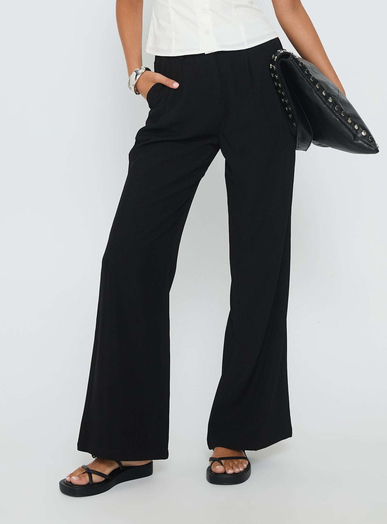 Ambient Wide Leg Pant Black