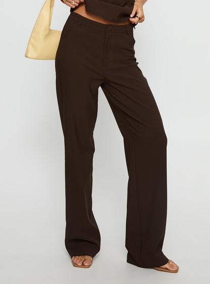 Kinsie Tailored Pants Brown