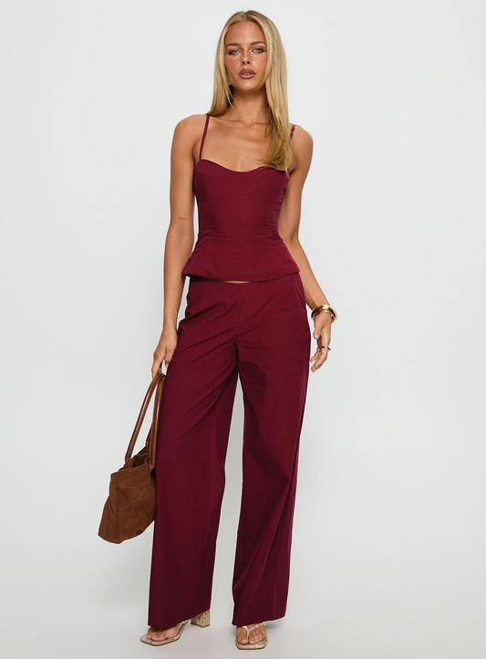 Kierstyn Corset Set Currant