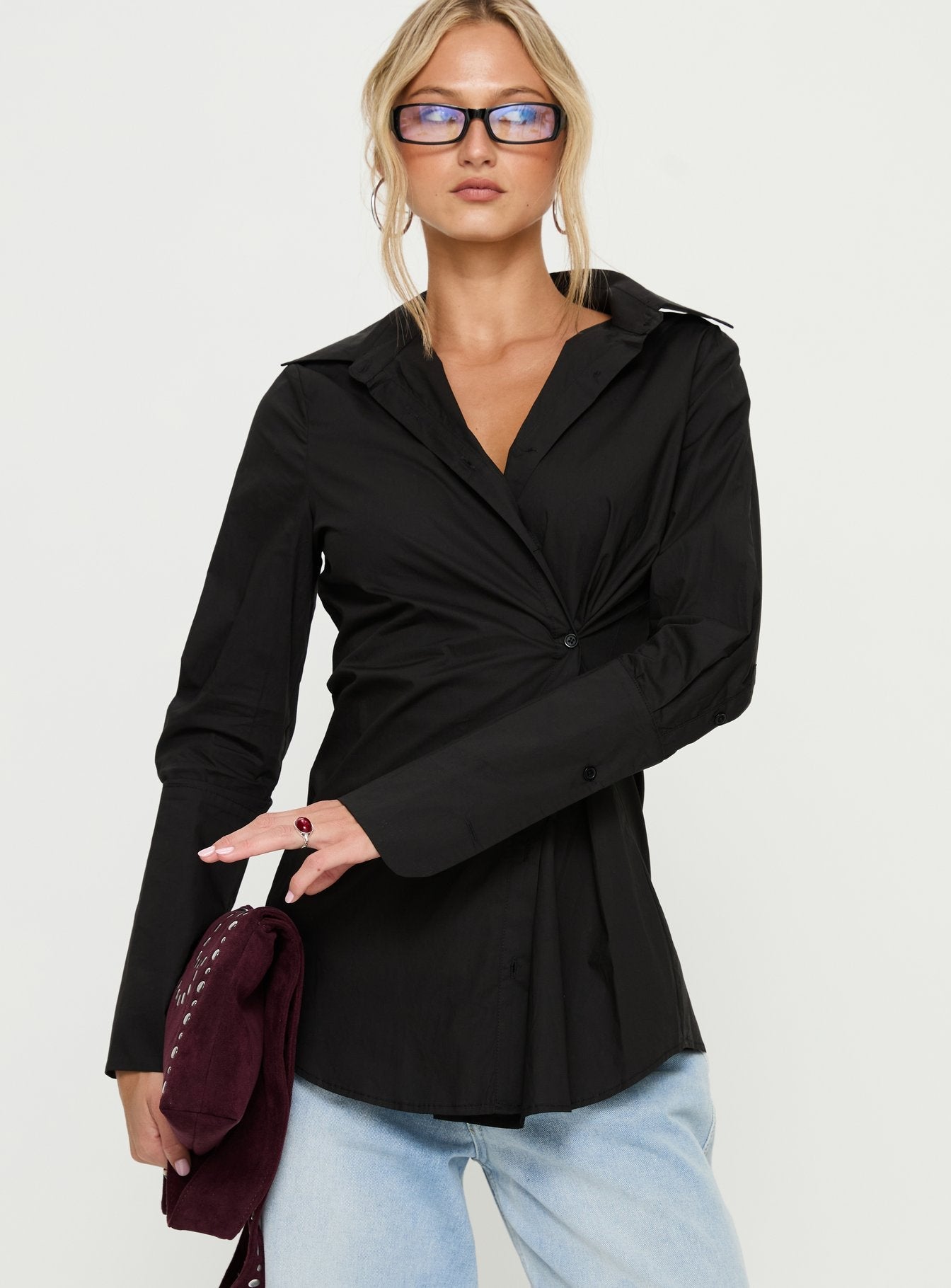 Nitsa Long Sleeve Shirt Black