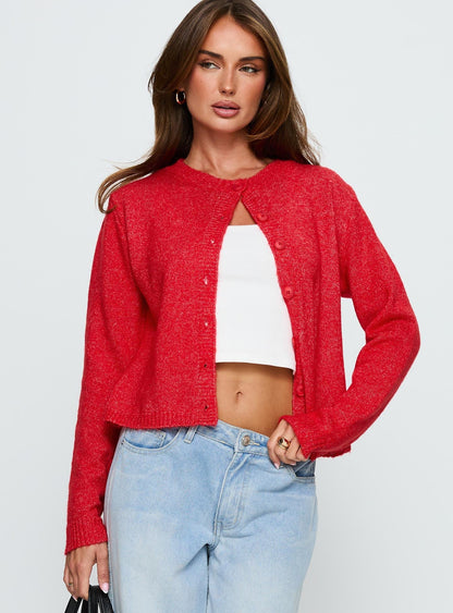 Denmark Cardigan Red