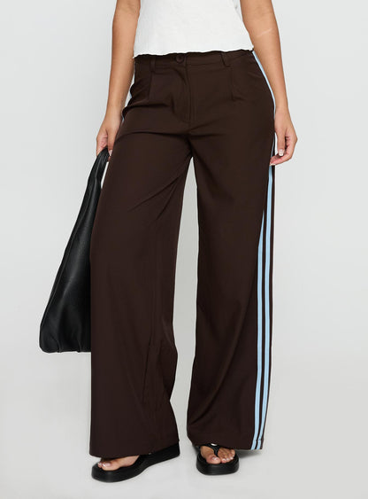 Wendi Tipping Suit Pant Brown / Blue