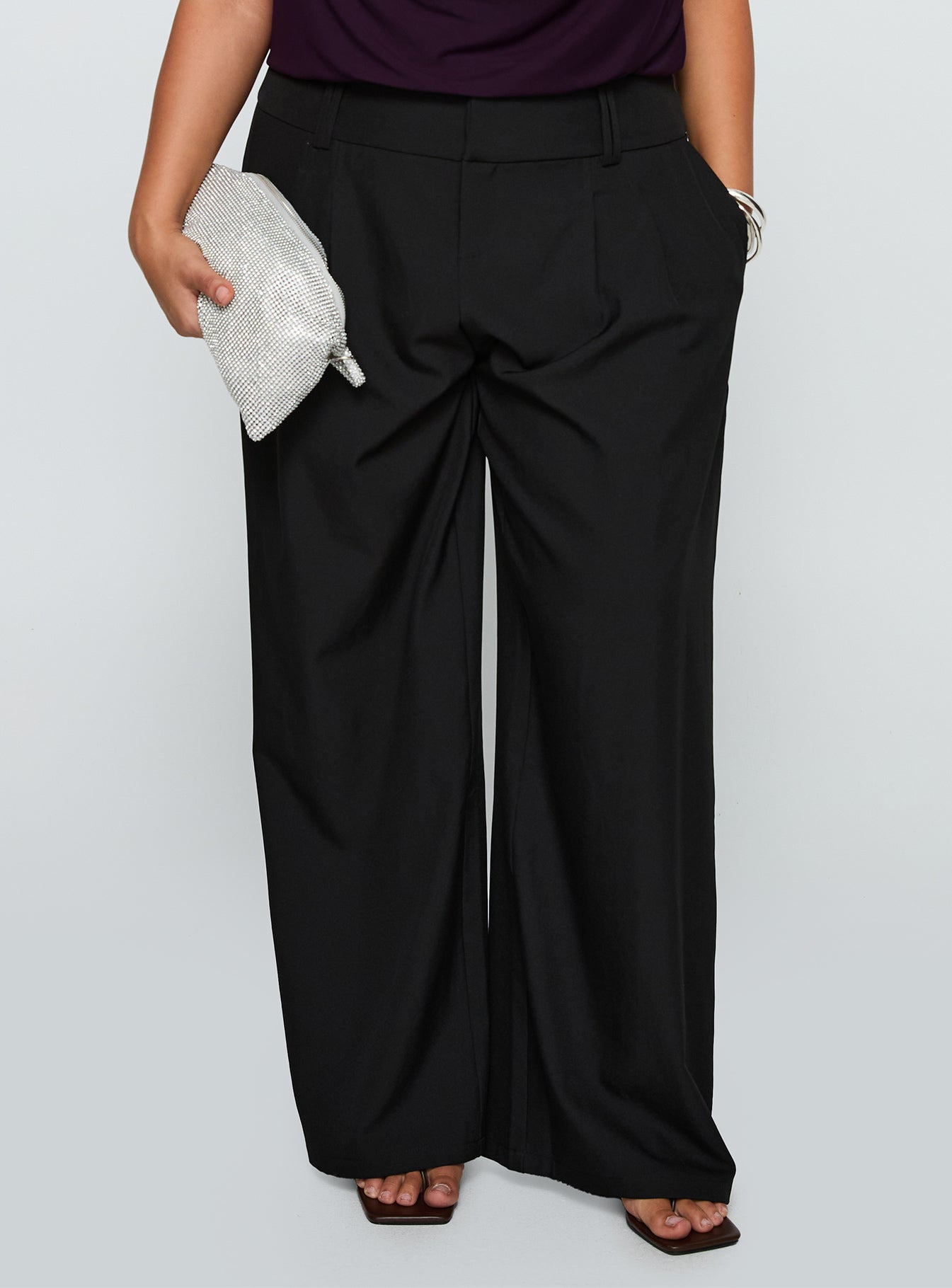Two Lovers Low Rise Pants Black Curve