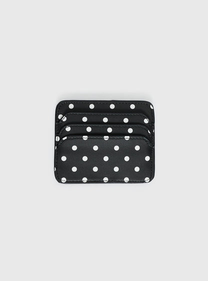 Kiss Of Life Cardholder Black Polka