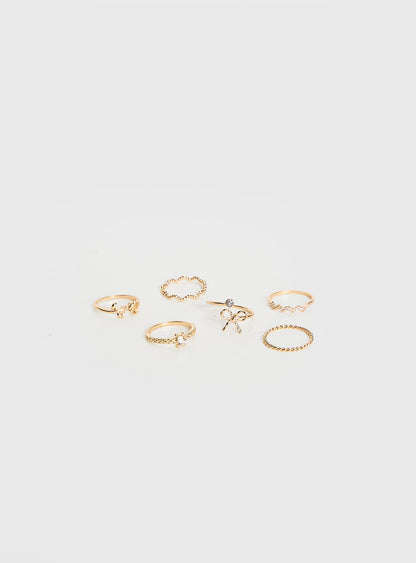 Symmetry Ring Pack Gold