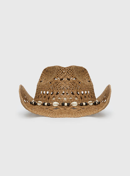 Azuria Straw Cowboy Hat Tan