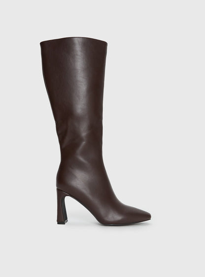Sawyer Knee High Boots Brown