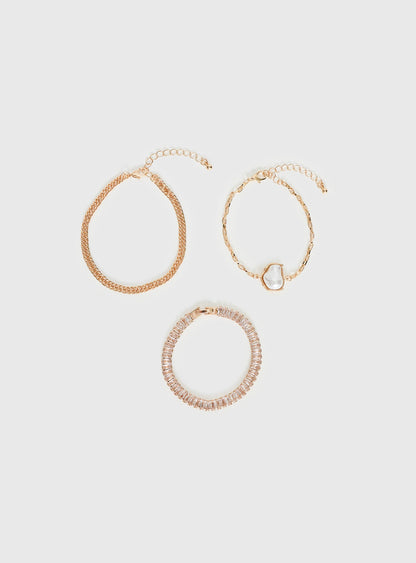 Mollee Bracelet Pack Gold