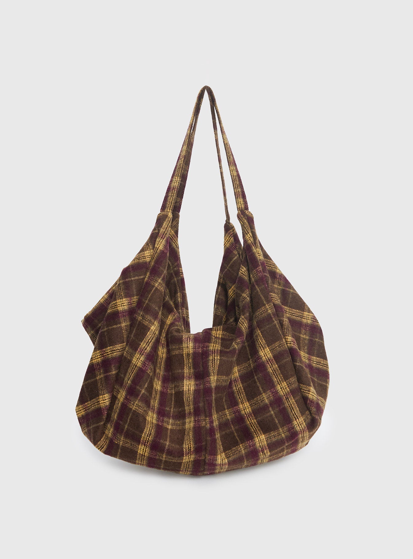 Sonora Oversized Tote Bag Brown Check