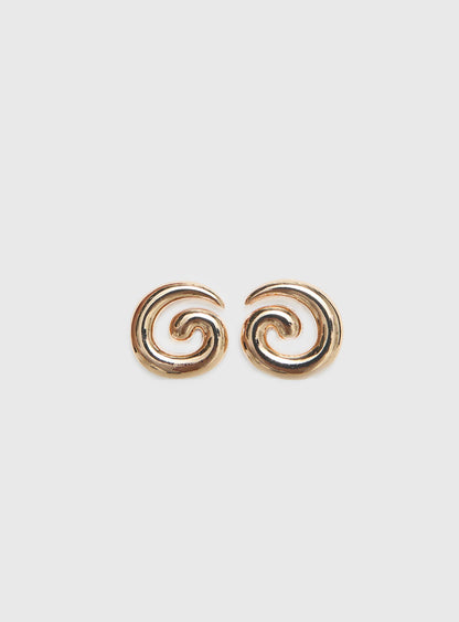 Sold On You Spiral Earrings Gold