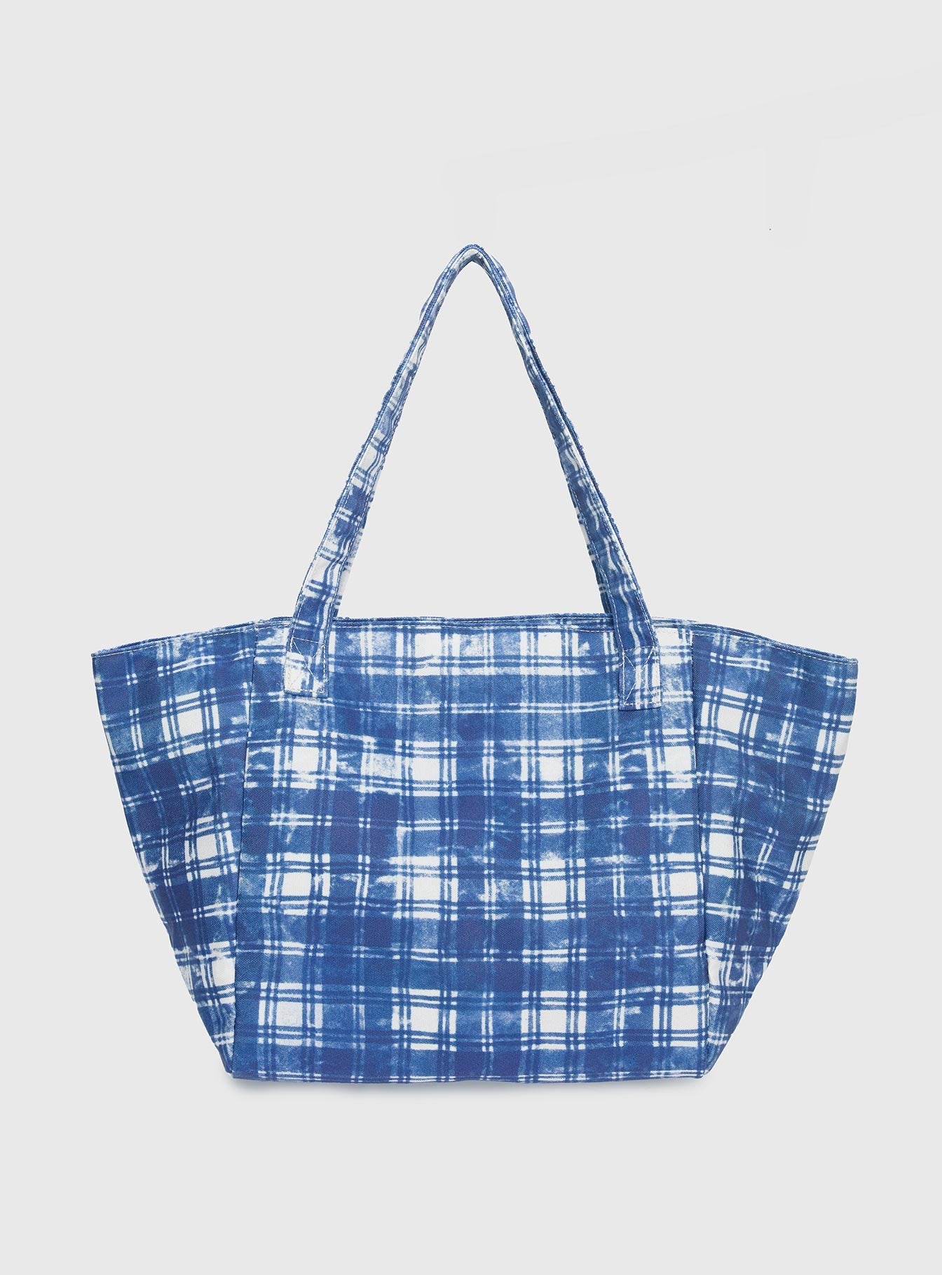 Lost Souls Tote Bag Blue Check