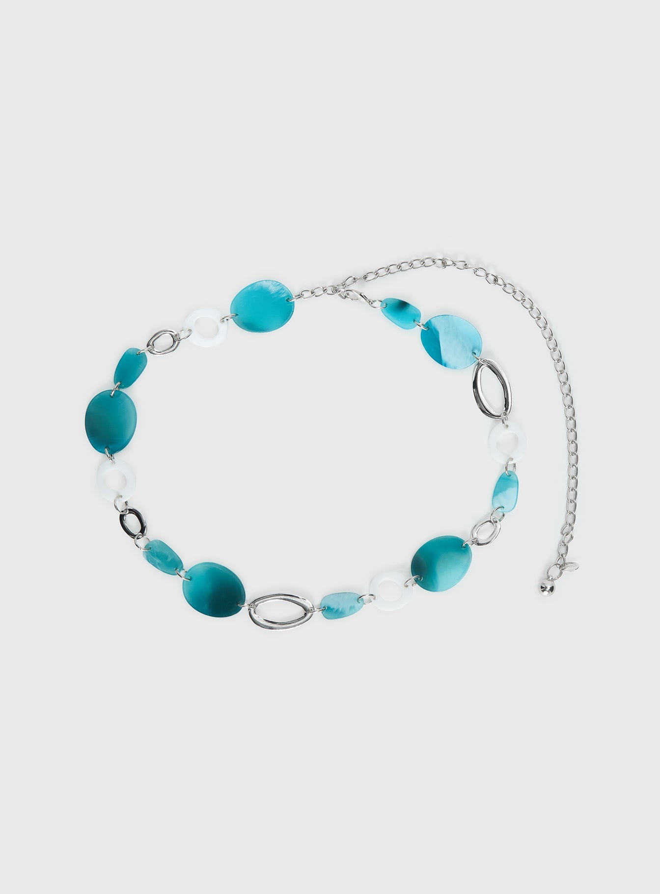 Felon Beaded Chain Belt Blue / Silver