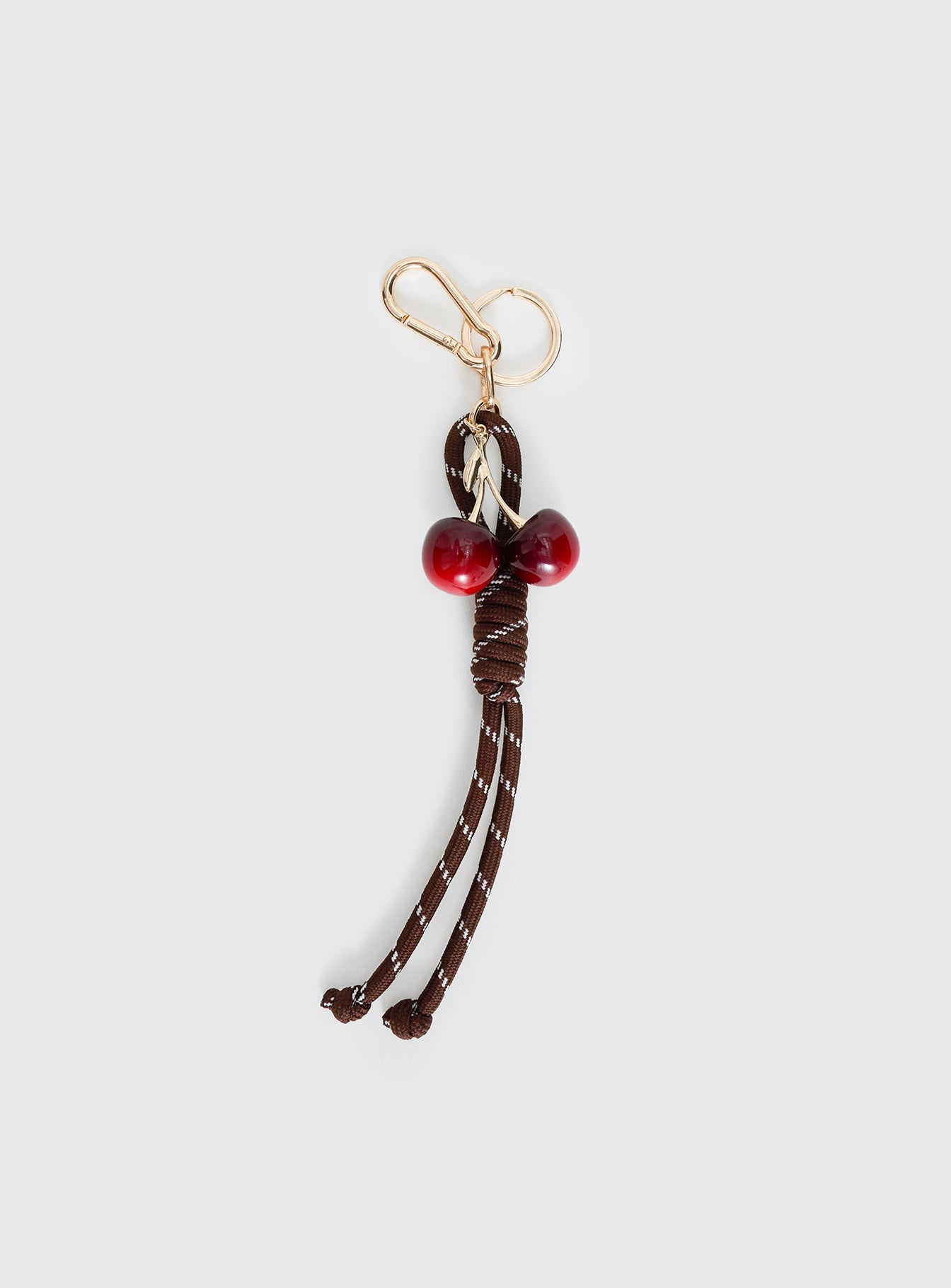 Tell Me More Cherry Keychain Gold