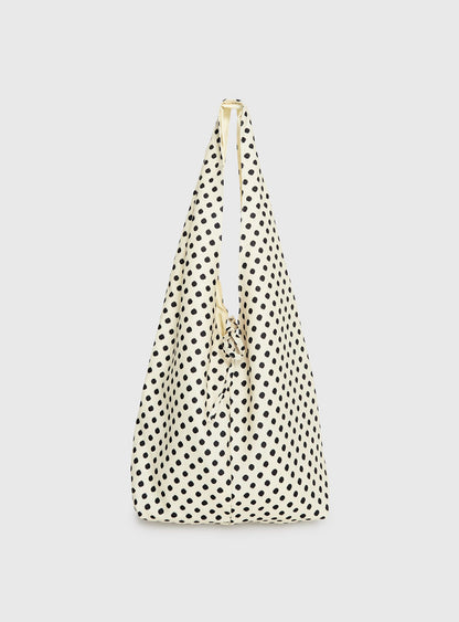 Sunday Sunrise Slouchy Bag White Polka