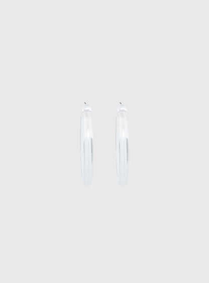 Stars Shine Hoop Earrings Clear