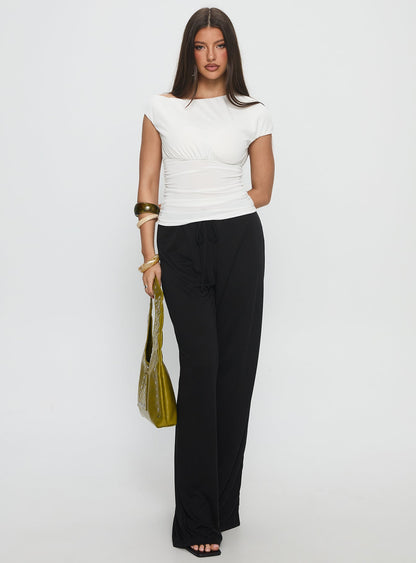 Emelyne Cinched Waist Top White