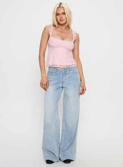 Madaleine Lace Top Pink