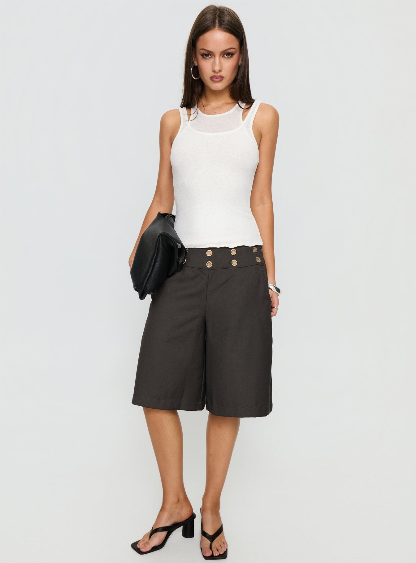 Teza Eyelet Jorts Grey