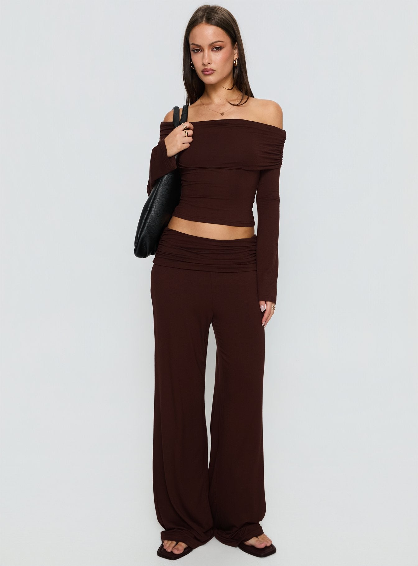 Fawne Long Sleeve Top Brown
